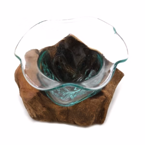 Bol Fantaisie en Verre Fondu sur Bois