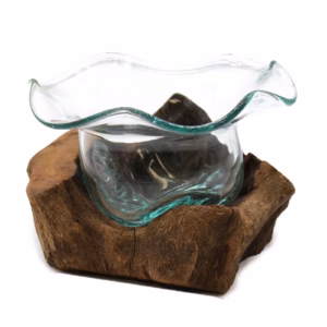 Bol Fantaisie en Verre Fondu sur Bois