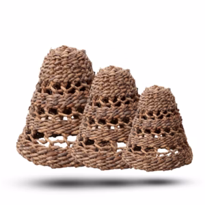 Lampenschirme aus Natürlichen Bananenblättern - 3er - Set