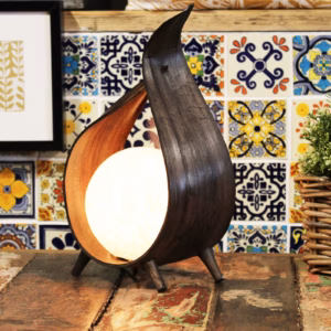 Naturlig Kokosnødde - Lampe - Chokolade Wrapover Twist