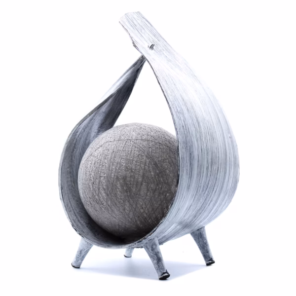 Natürliche Kokosnusslampe - Grau Gewaschen
