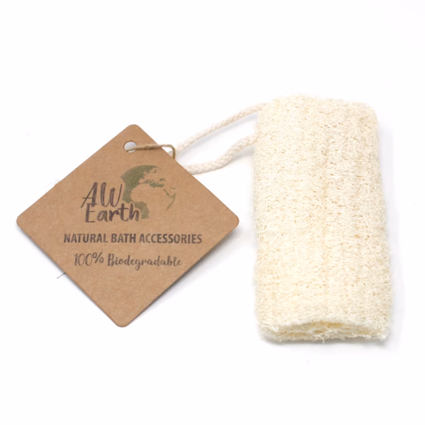 Natural Loofah Scrub on Rope - 5" - 12.7cm