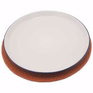 Set de Table Naturel - Jute & Coton 30cm - Bordure Terre Cuite