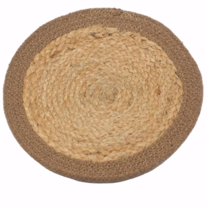 Dækkeserviet - Jute og Bomuld - Naturlig Kant
