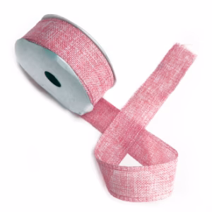 Natural Texture Ribbon 38mm X 20m - Baby Rosa