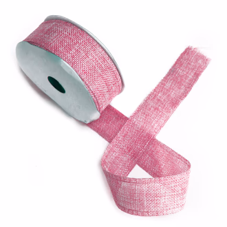 Natural Texture Ribbon 38mm X 20m - Baby Pink