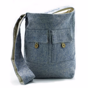 Naturlig Tones Taske med To Lommer - Comp Denim - Stor