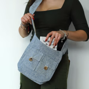 Taschen mit Zwei Taschen in Naturtönen - Comp Denim - Mittel