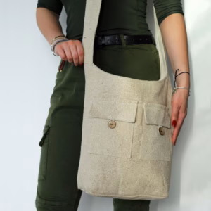 Bolso de Dos Bolsillos - Piedra - Grande