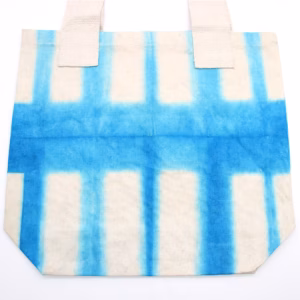 Sac en Coton Naturel Tie - Dye - 8oz - 38x42x12cm - Bleu Ciel - Anse Naturelle