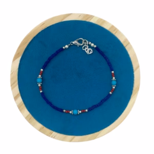Pulsera Nepalés de Gemas Extra Finas - Ónix Azul