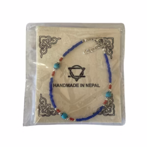 Pulsera Nepalés de Gemas Extra Finas - Ónix Azul
