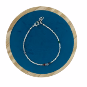 Pulsera Nepalés de Gemas Extra Finas - Perla y Cuentas Cortadas