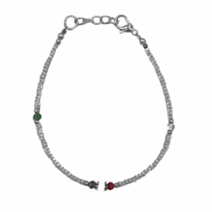 Pulsera Nepalés de Gemas Extra Finas - Perla y Cuentas Cortadas