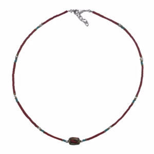 Pulsera Nepalés de Gemas Extra Finas - Cuentas de Coral Rosa y Turquesa
