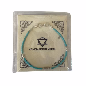 Pulsera Nepalés de Gemas Extra Finas - Turquesa y Gota