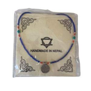 Collier de Pierres Fines Extra - Fines du Népal - Onyx Bleu & Arbre de Vie