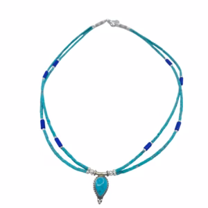 Collar Nepalés de Gemas - Lapislázuli y Malaquita