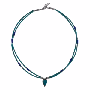 Collar Nepalés de Gemas - Lapislázuli y Malaquita