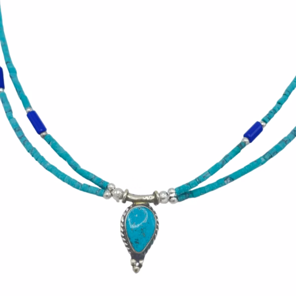Collar Nepalés de Gemas - Lapislázuli y Malaquita