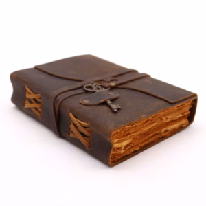 Geolied Leer en Sleutel - 200 Pagina's met Platte Randen - 13x18cm