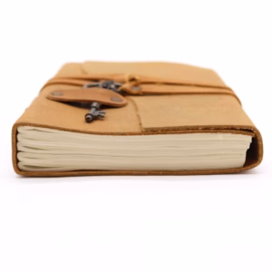 Geolied Cognac Leer & Sleutel - 200 Pagina's - 13x18cm