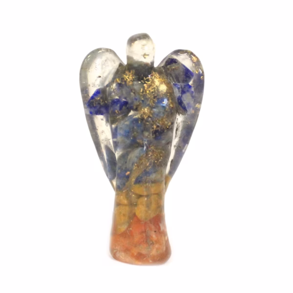 Orgonite l'Ange - Puces de Gemme et Cuivre 50mm