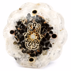Orgonite Desk Power Packs - Hamsa med Sellonite - med