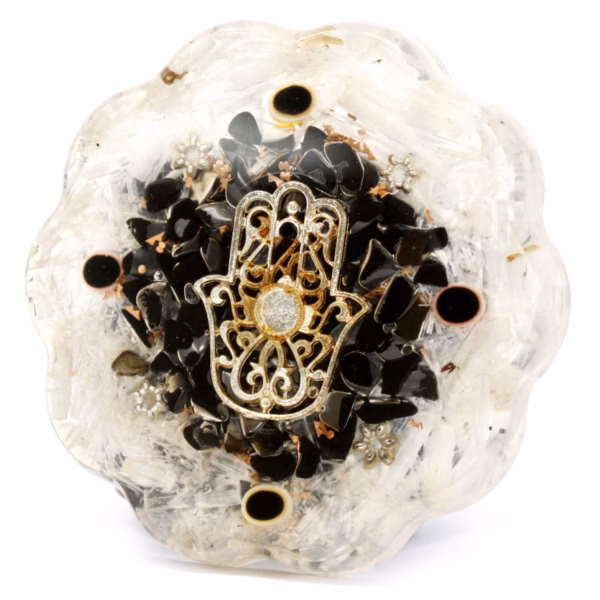 Orgonite Desk Power Packs - Hamsa med Sellonite - med