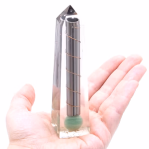 Orgonittobelisk Power Point Grønn Aventurin - 110x30mm
