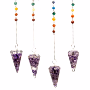 Pendule Orgonite de Puissance Chakra - Améthyste
