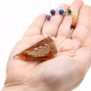Orgonite Power Chakra Pendulum - Angel Wing