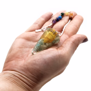 Pendule Orgonite de Puissance Chakra - Fleur de Vie
