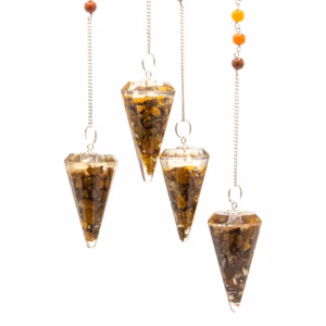 Orgonite Power Chakra Pendel - Tijgeroog