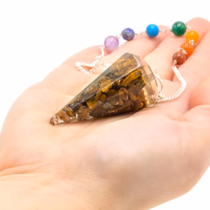 Orgonite Power Chakra Pendel - Tijgeroog