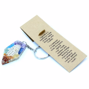 Orgonite Power Sleutelhangers - Edelsteen Chakra Hamsa