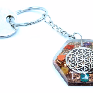 Orgonite Power Keyring - Octagon Flower of Life