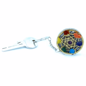 Orgonite Power Keyring - Round Seven Chakra