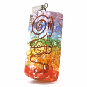 Pendentifs Orgonite - Attracteur Cuivre Arc en Ciel