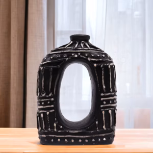 Vase Ovale en Forme de Donut - Chocolat 23cm