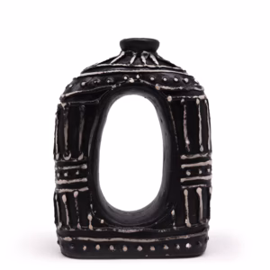 Oval Donutformet Vase - Chokolade 23cm