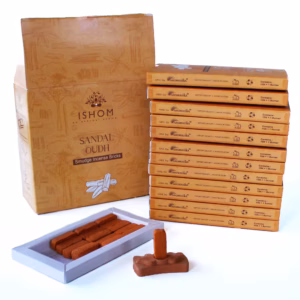 Pack de 15 Ladrillos de Incienso Natural y Quemadores - Madera de Sándalo