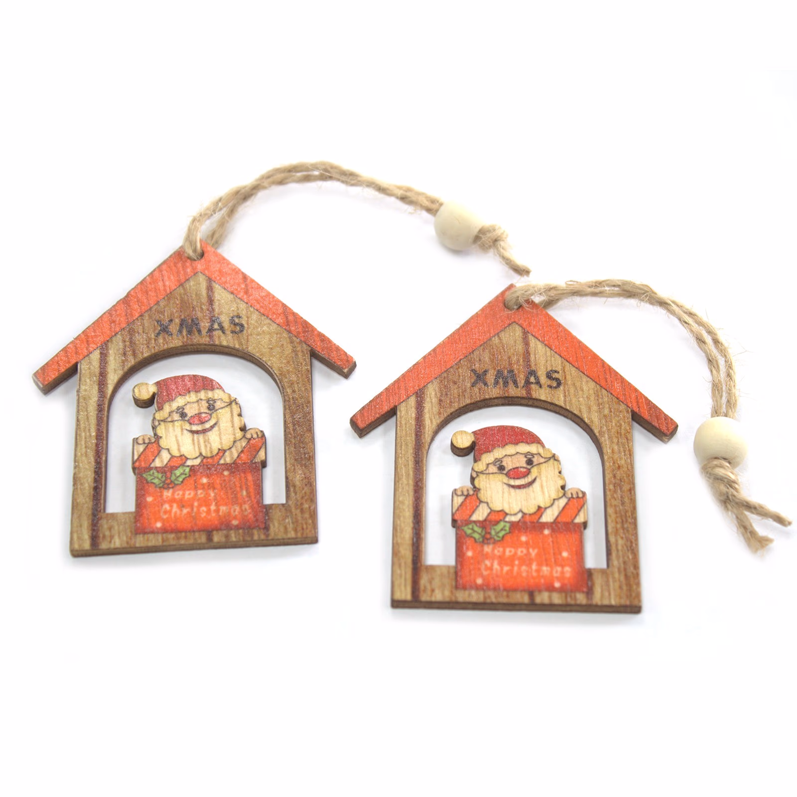 Holzdeko Weihnachten - Weihnachtsmann Geschenk - 2 Stk. 4 Holzdeko Weihnachten - Weihnachtsmann Geschenk - 2 Stk.