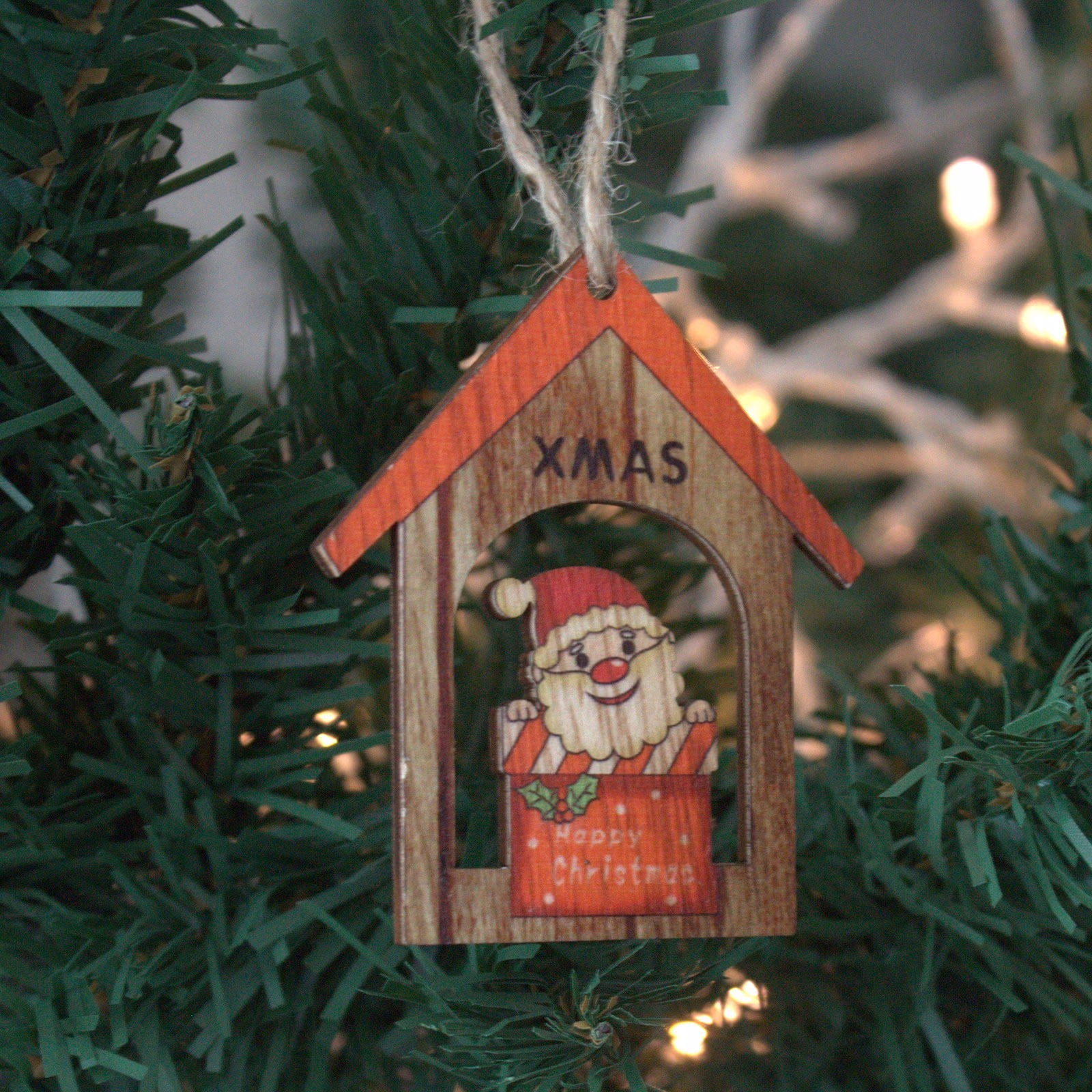 Holzdeko Weihnachten - Weihnachtsmann Geschenk - 2 Stk. 6 Holzdeko Weihnachten - Weihnachtsmann Geschenk - 2 Stk.