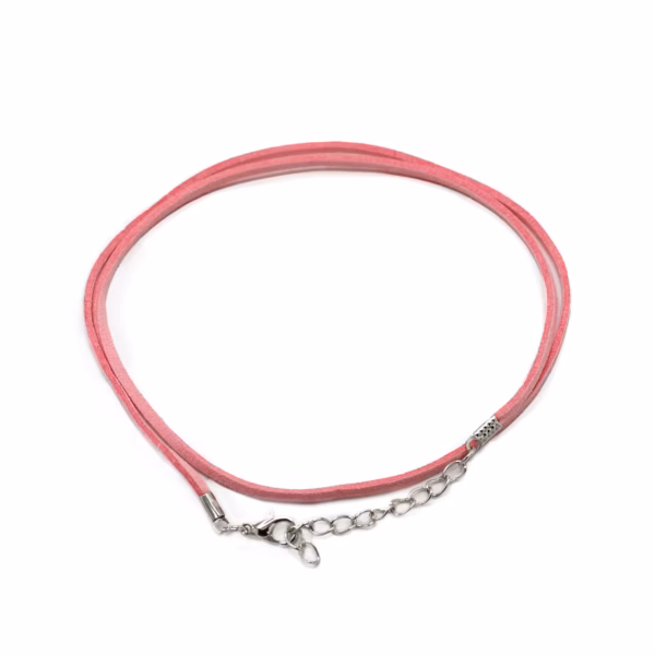 Paket med Snören till Hängen i Mockaimitation - Rosa A064 - 2.5mmx55cm