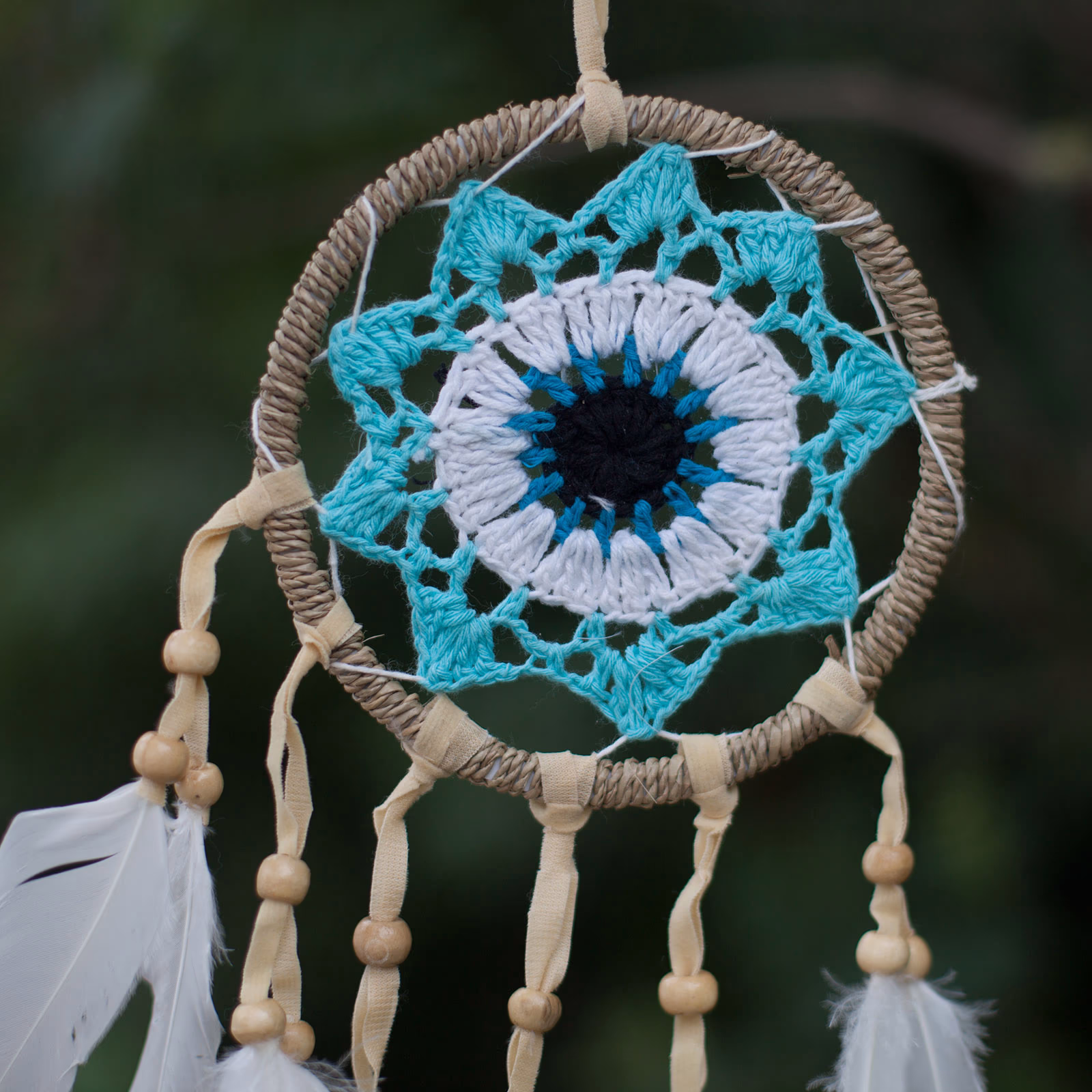 Attrape - Rêves en Macramé Bleu Pastel 12cm - Toutes les Couleurs 1 Attrape - Rêves En Macramé Bleu Pastel 12Cm - Toutes Les Couleurs