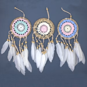 Pastel Pink Macramé Dream Catcher 12cm - Asst Colours