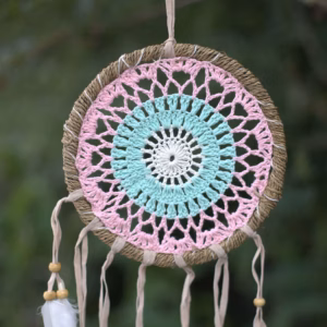 Makramee - Traumfänger - Pastellrosa - 16cm - Sortierte Farben