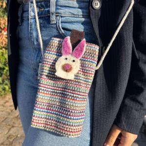 Telefonholder Veske Striper Rosa - Kanindekor