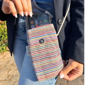 Telefonholder Veske Striper Rosa - Kanindekor